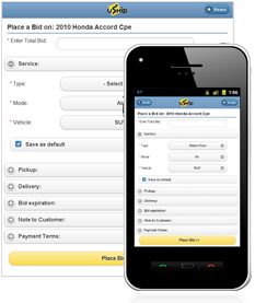 Example of touch.uShip.com